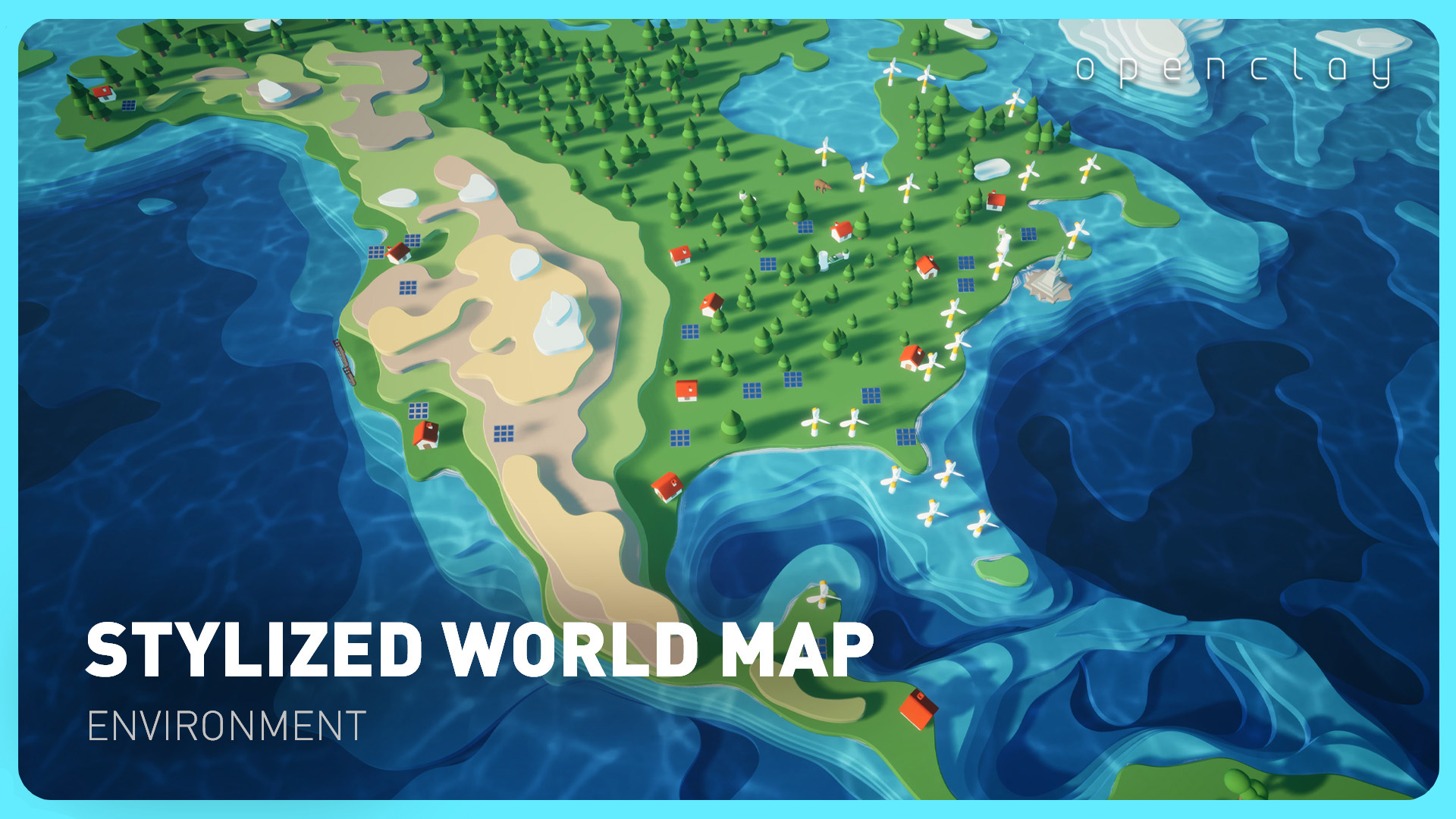 Stylized World Map (Cartoon)